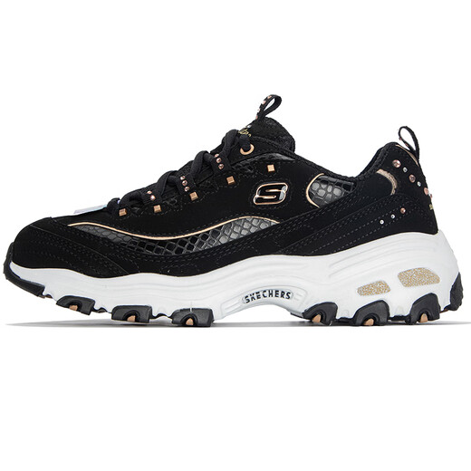 SKECHERS DAME SHOUS SPRING 2025 NEU NEU VERSATILE PANDA SHOUS FODENTREND SPORN CLASSIGKEIT DIAL SOLLE ERHALTENDE Dad Schuhe 11979-BKGD/Schwarzgold 37.5
