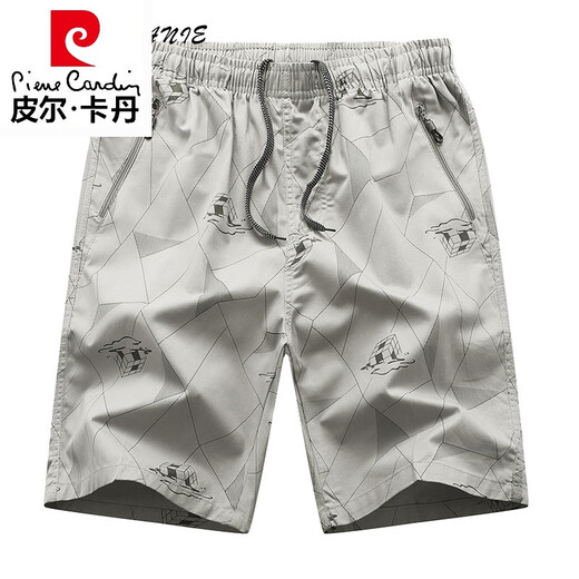 Pierre Cardin High-End-Marken-Herren-Shorts 2025 Sommer neu trendy Ice Seide Schnelltrockne dünne Fünf-Punkte-Hose-Marke-Marke Sporthosen GAM-6627 Lace-up Casual Shorts Schwarz L Gewicht 100-120jin [Jin gleich 0,5 kg]