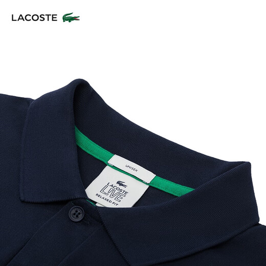 LACOSTE French crocodile classic casual loose short-sleeved lapel Polo shirt for men and women | PH2760 166/Navy Blue S (170)