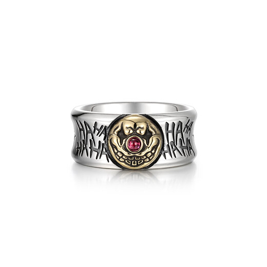 IDEAGEMER Clown Series 925 Silver Ring Men's Retro Original Niche Design Handsome Smiling Face Personalized Ring 925 Silver Clown Ring - Hong Kong No. 20