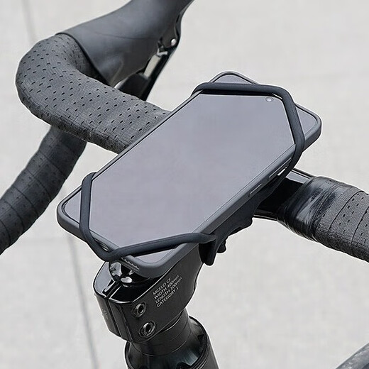 GUB silicone mobile phone strap bracket P6 road bike mountain bike integrated handlebar mobile phone holder handlebar mobile phone shock-absorbing soft bracket P6 silicone mobile phone holder - black