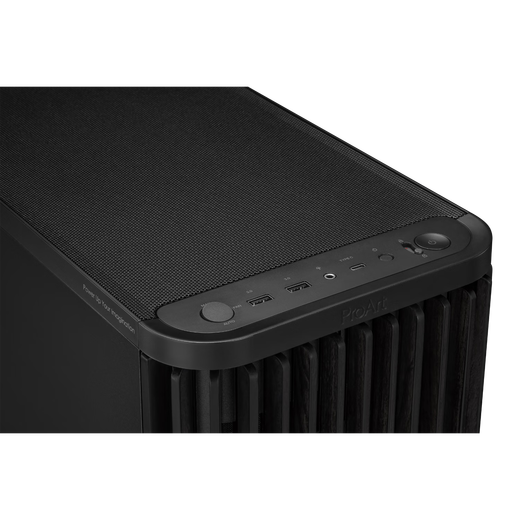 华硕ProArt创艺国度PA401木艺铁韵版机箱 强力散热/木艺前进气格栅/免工具拆装/电源按键锁/PWM开关