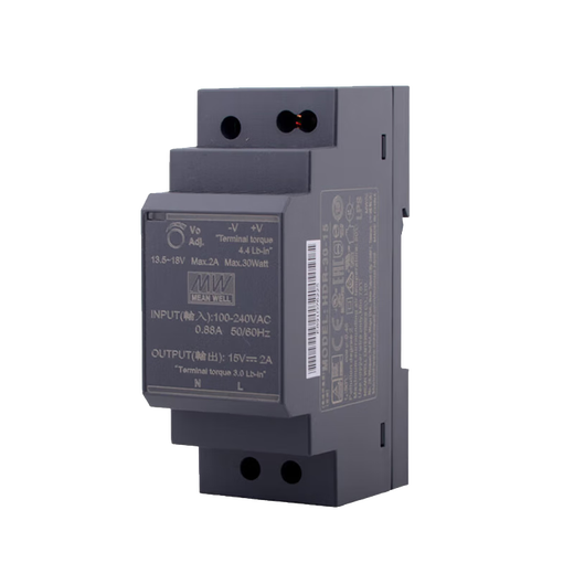 Unidad de fuente de alimentación conmutada MEANWELL HDR-30-15, tiempo de entrega 7-15 días