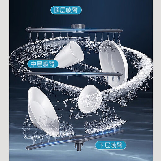 Xinfei (Frestec) 16 sets of large-capacity embedded variable frequency dishwashers, first-class water efficiency, three layers and six arms, high pressure washing, layered washing, hot air, quick drying, 168 hours of healthy storage, independent embedded dual-use, 16+2 sets of variable frequency dishwashers, embedded models, can be remotely controlled by mobile phone over the Internet