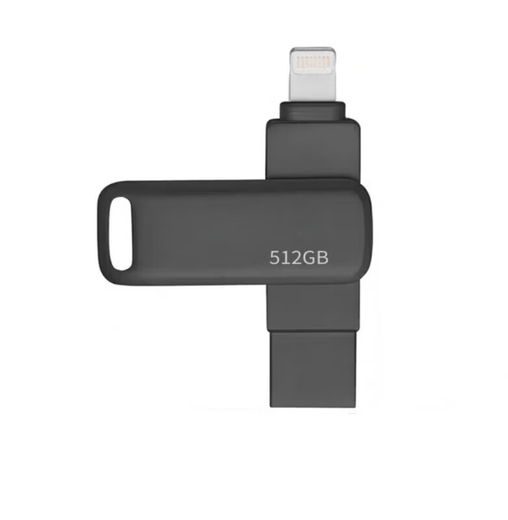 Mobiltelefon USB-Flash-Laufwerk Android Apple Huawei Xiaomi vivo.oppo Mobiltelefon und Computer Dual-Purpose-High-Speed-Metall 1 TB USB-Flash-Laufwerk 512GU Festplatte schwarz