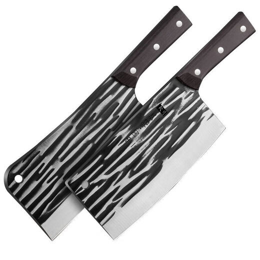 Couteau à découper en os forgé Longquan, couteau à découper les légumes et la viande ménagers, couteau à découper épaissi, peut aiguiser le couteau de cuisine pour couper les os de bœuf et de mouton, couteau à découper tranchant forgé Longquan, peut couper de petits os