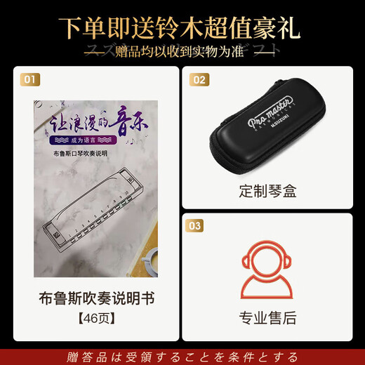 SUZUKI铃木进口MR350布鲁斯10十孔口琴高级成人演奏学生初学 10孔原装进口MR350