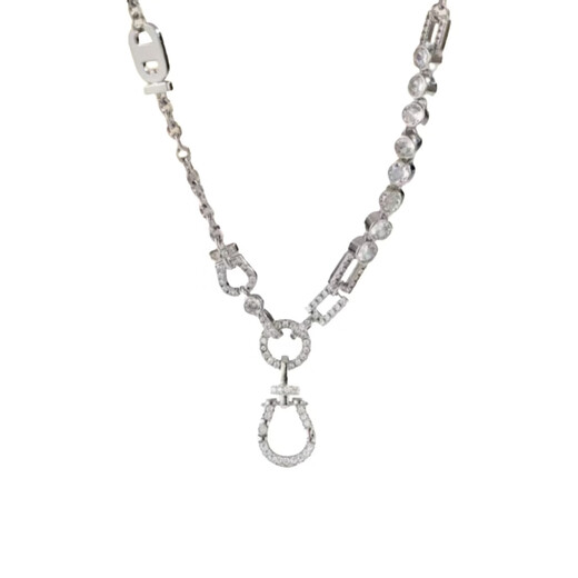 POP-encrusted diamond horseshoe buckle chain 18k gold plated adjustable universal chain pendant lanyard jade pendant lanyard DIY versatile zircon horseshoe buckle universal chain