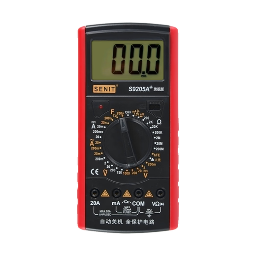 Ling Yuxun Customized High-Precision Digital Multimeter S9205A-Meter Digital Display Multimeter Elektrometer Anti-Brand-Gurtschutz Automatische Meter offizielle Standard + Multimeter-Beutel
