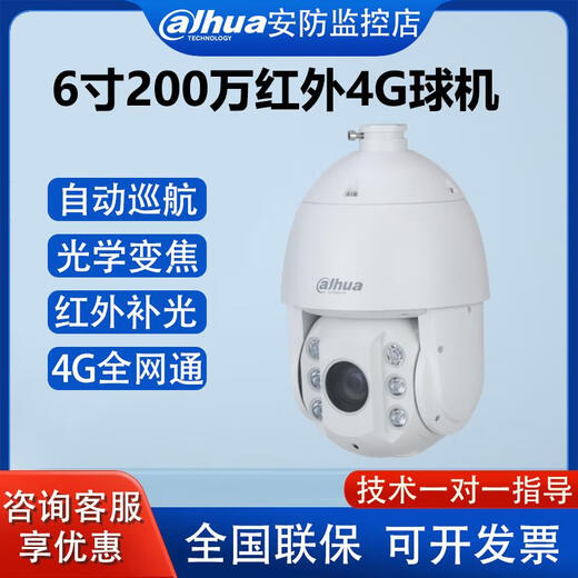 Dahua (DAHUA) 2 million-4 million network ball machine 23/25 zoom cruising ball machine 4G low-power outdoor ball machine DH-SD6223-DGQ-i/2 million/4G/ 256GB