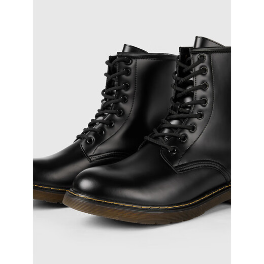 Chaussures masculines GXG pour les bottes Martin décontractées et à la mode en amélioration des bottes de style britannique polyvalente pour hommes noirs 40