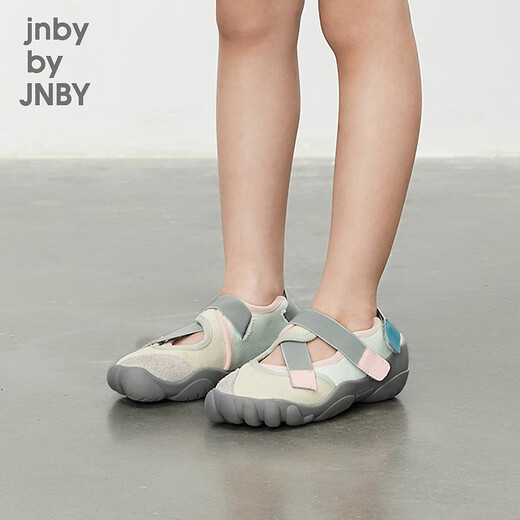 jnby by JNBY江南布衣童装轻便休闲运动鞋拼接感舒适春夏男女童儿童6O4M12860 673/灰粉系 34 码 （鞋长内径216mm）