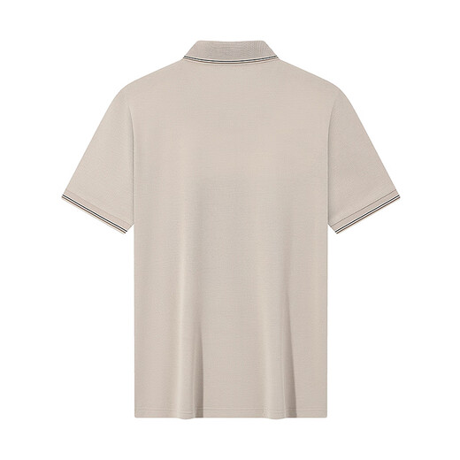 Qipai containing mulberry silk Qipai short-sleeved POLO shirt for men summer thin lapel top