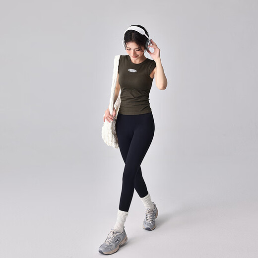 LULULMCCTN Sports Vest Women's Shockproof Running All-in-One Pilates Professional Training Sleeveless Sports Top Brown L