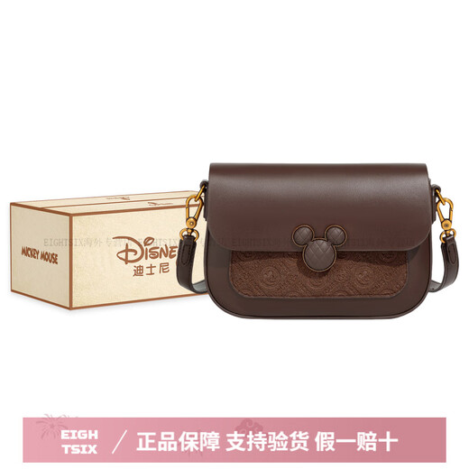 迪士尼（Disney）米奇系列 秋冬精致斜挎包 可手拎手拿两根肩带可爱时尚百搭小众休 美拉德棕+迪士尼暖手充电宝