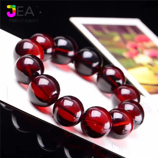 Jea.Pie boutique 2025 new blood amber bracelet amber hand beads rosary beads for men and women red amber beeswax old blood amber hand beads 20MM 12 pieces