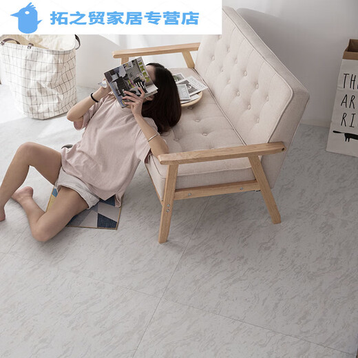 山头林村PVC自粘贴纸水泥地直接铺加厚耐磨水自贴仿地砖翻新改造 6627 60*60cm 1片