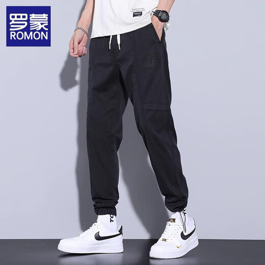 Romon Casual Pants de alta gama High-End Summer New Sports Silk Seda suave y versátiles de secado rápido Biros sueltos 2292 Gray XL (recomendado 115-140Jin [Jin equivale a 0.5 kg])