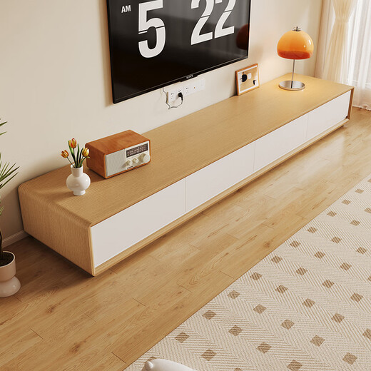 
Pashaman log style solid wood TV cabinet storage cabinet integrated living room household simple floor-standing cabinet 1.8 meters 6189Y