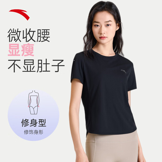 安踏速干T丨跑步T恤女夏季速干吸湿瑜伽健身运动透气短袖休闲上衣