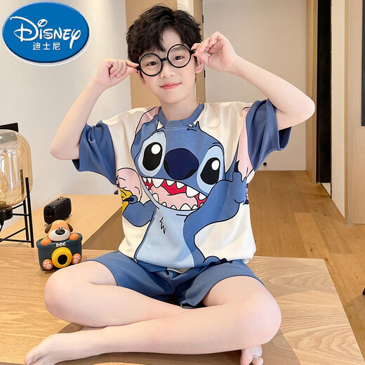 Disney Boy Pyjamas Kinder Sommer dünne Baumwolle kurzärmeliger Anzug mittelgroßer Kinder 12-jähriger Junge modische Sommer-Heimkleidung 686 110 8 Größen Empfohlen 90-100 cm Gewicht 2