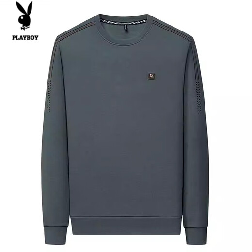Playboy (Playboy) Camiseta de manga larga para hombres de manga larga 2025 Spring and Autumn New Round Neck Swein Sweins Casual Waffle Base Base Base Sy-6625 Verde M 16590-120Jin [Jin equivale a 0.5 kg]