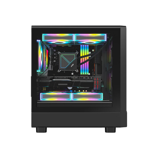 EVESKY积至 飞鹰240电脑机箱台式机matx小机箱玻璃侧透/支持240水冷/背线/USB3.0/独立电源仓/防尘易清洗 飞鹰240黑/MATX主板/240水冷位