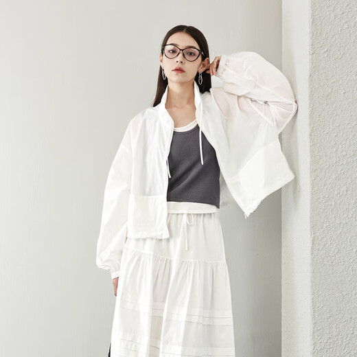 
MIXBLUMixBlu25 summer new casual loose comfortable stand collar thin jacket Black M