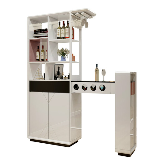 Pupan retractable bar table household wine cabinet modern simple bar partition cabinet bar cabinet living room dining 1585#1.4 meters + 1 bar chair