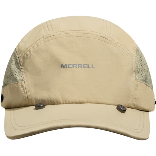 Merrell outdoor sports windproof and sand visor detachable multi-purpose unisex fashionable baseball cap for men and women, light brown