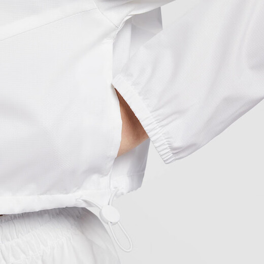 NikesportswearSwoosh Windrunner Loose Hooded Confortable Casual Long Manche Veste Blanc Femme Blanc de femme / Blanc / noir L