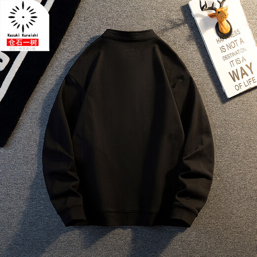 Kuraishi Kazuki Kuraishi Kazuki American retro loose heavy bottoming long-sleeved sweatshirt men's autumn and winter high-end Henley shirt top Army Green XL