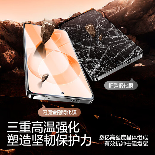 Flash Magic second unlock, suitable for Redmi k90 promax tempered film, anti-blue light, no white edge, upgraded anti-explosion, anti-fingerprint, anti-scratch mobile phone film, enhanced version | anti-explosion, anti-fingerprint 2 pieces + artifact for Redmi k90