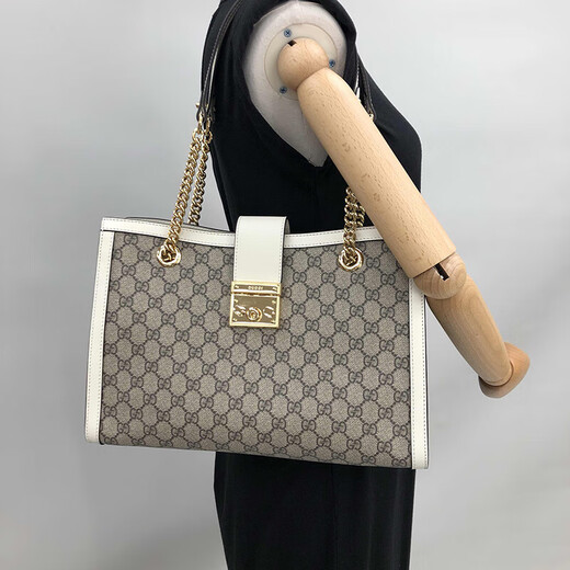 
Gucci [618] Padlock series GG women's shoulder bag women's bag beige/ebony white edge 479197KHNKG9761
