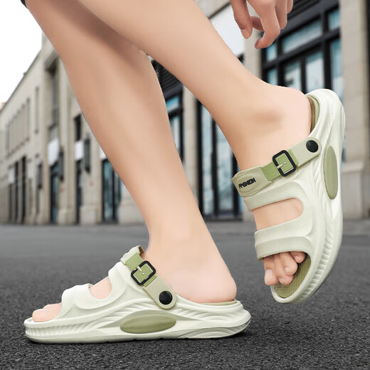 
Summer travel and driving casual dual-purpose slippers for men wearing flip-flops trendy and versatile beach sandals for men (AM) 25L5 Mint Green 42 Double size 42-43