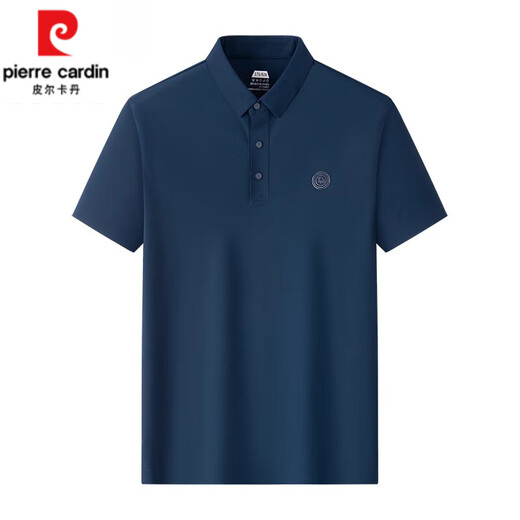 皮尔卡丹（pierre cardin）冰丝短袖T恤男士夏季新款高端翻领商务休闲薄款POLO衫体恤上衣男 天蓝色1 EYY   1421 M 165