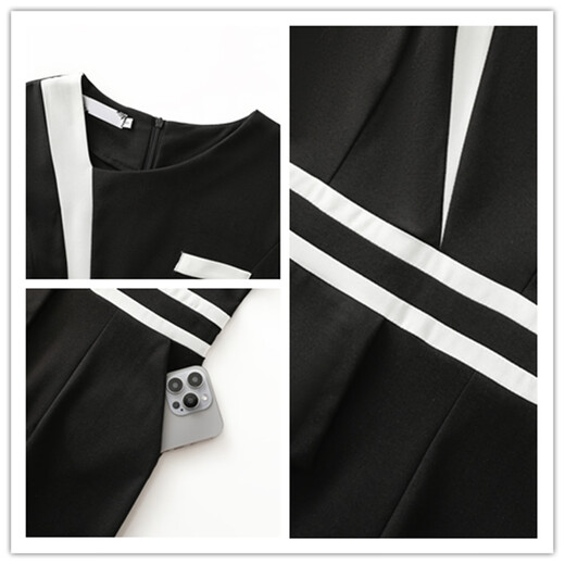 HKZN counter high-end beautician dress work clothes female temperament goddess Fan sells skirt jewelry store gold store black 9885 S