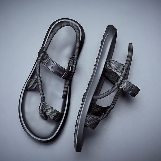 Sandales TTPMER pour la version coréenne masculine des chaussures de plage décontractées sans glissement en forme de semelle douce portant des sandales pour hommes à la mode verts à la mode