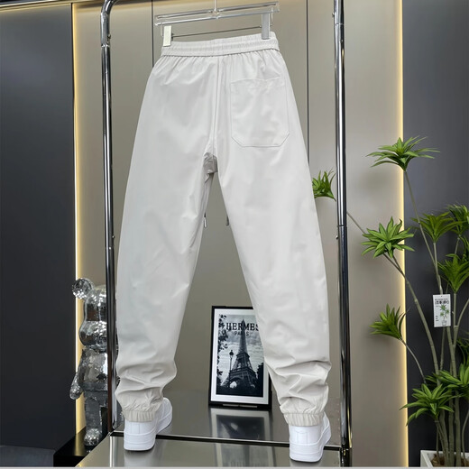 
Feidi Sen Meng's pants for men's summer thin striped casual harem pants for boys loose and trendy versatile ties for men 683 off-white (summer thin style) 34 (recommended 160-170Jin [Jin equals 0.5 kg])