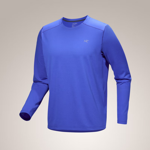 Archaeoptera Bird (Arc'teryx)/Männer Cormac50+ Schutz, sonnen atmungsaktiv, schnell trocknend, langhaftes T-Shirt X9719 Offizielles Flaggschiff authentisch polar weißer weißer arktische Seidenheider m