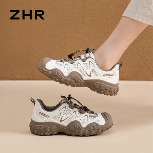 Chaussures de randonnée zhr pour femmes chaussures de suivi de ruisseau léger de sports de ruisseau léger pour femmes pour femmes épisser les chaussures pour femmes g683 riz brun 37