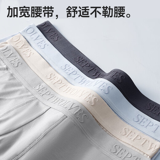 Septwolves Herrenunterwäsche Ice Silk Boxer Hosen Herren Sommerhosen Modal Atmungsbarer Hosen Herren D Mint Grün + hellblau + hellgrau [Modal] 834