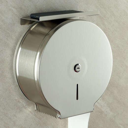 Boîte en papier à rouleau en acier inoxydable Boîte de carvins de salle de bain Boîte de papier toilette publique Boîte murale monte sur plate-forme de plateau en papier roule