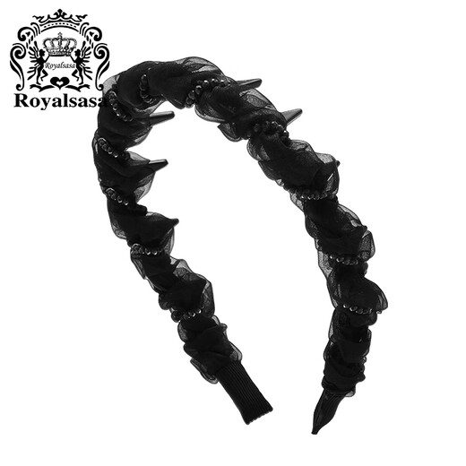 Royal sasa royal salsa large tooth comb headband high skull pleated headband high-end temperament hairpin non-slip face small