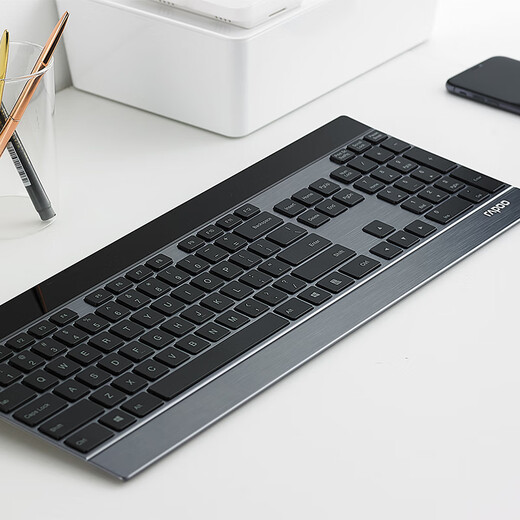 Rapoo 9900m El teclado inalámbrico y el mouse establece la oficina de la computadora portátil de carga silenciosa Bluetooth y el hogar delgado 9900m [cuchilla. Conjunto de negocios de alta gama] Conexión de modo múltiple