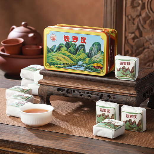 中茶海堤茶叶 铁罗汉茶AT106岩茶福建乌龙茶足火 【经典手工】AT106 60g*1盒
