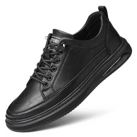 Spider King 2025 Neue Herrenschuhe, modische und vielseitige Nicht-Schlupf-Brettschuhe, Winter plus Samt warme schwarze Lederschuhe, Black Plus-Samtstil für Männer, 6623 Modelle, Standardgröße 44