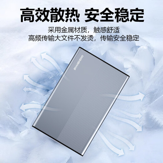 Flash 500 GB mobile Festplatte Typ-C Metall-Hochgeschwindigkeitsfestplatte 2,5 Zoll P2 externer Computer externe Festplatte zum Speichern von Daten, Fotos, Mobiltelefon und Computer mit doppeltem Verwendungszweck, 270 MB/s