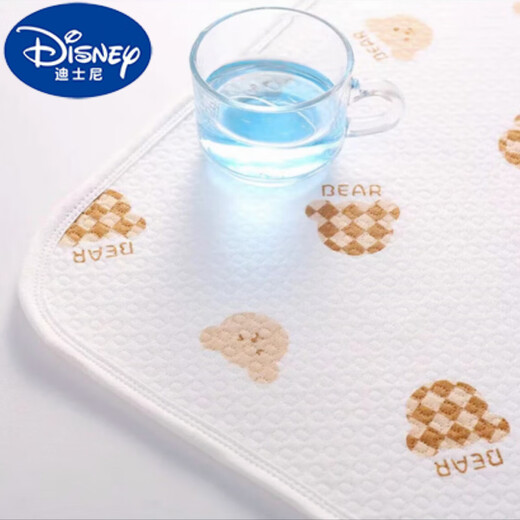 迪士尼（Disney）隔尿垫婴儿防水可水洗棉透气夏季防滑大尺寸宝宝隔夜尿布a类 太空小熊(1条) 50x70cm