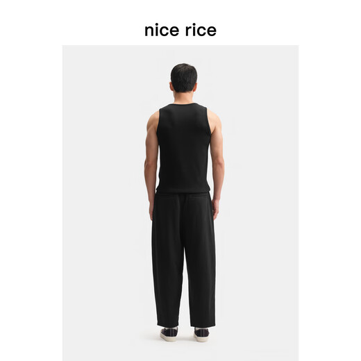 nice rice 25 summer new cotton blended texture radish wide-leg knitted sweatpants NHX12099 Coal Shihei (287G) M